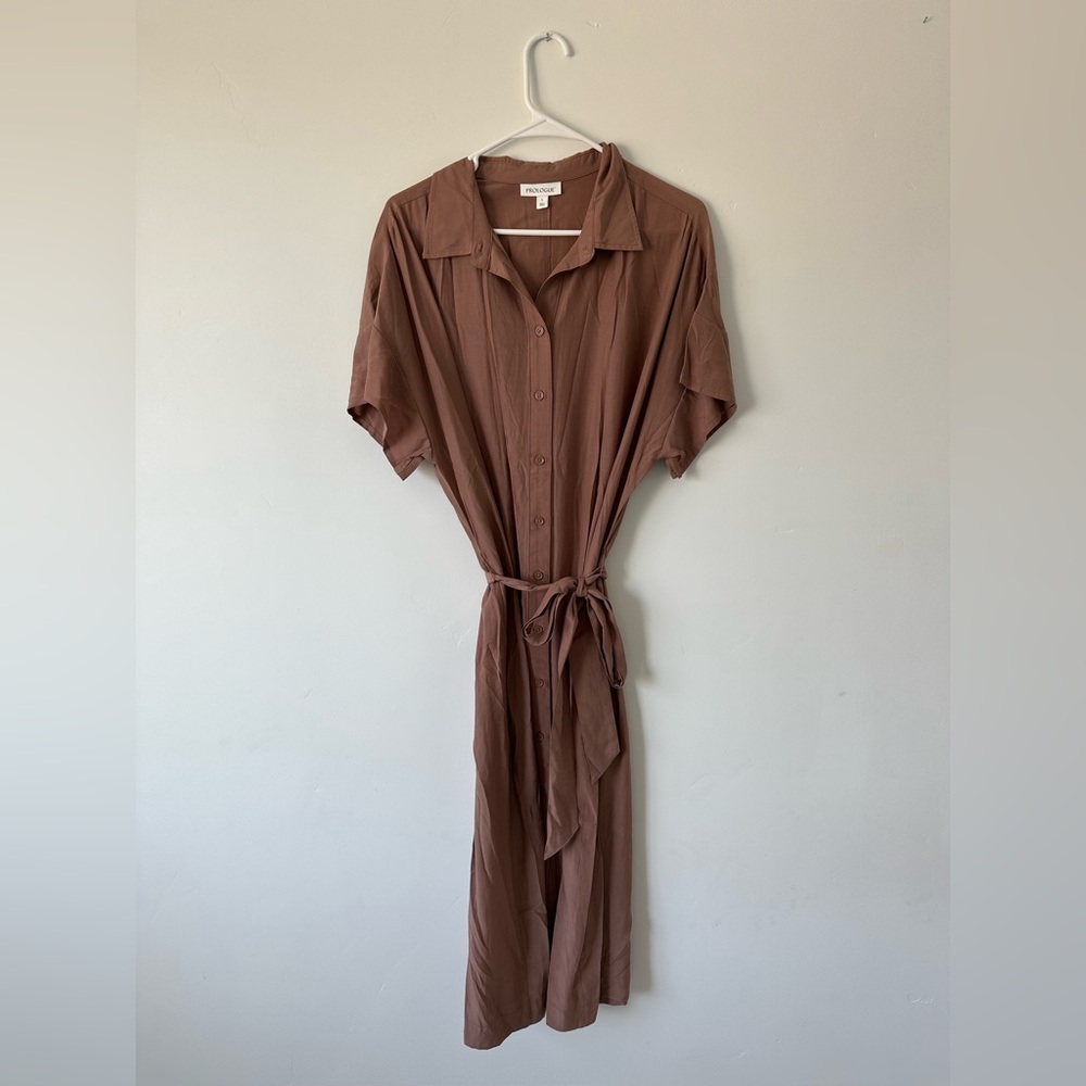 Target Prologue Mauve Button-Down Midi Dress